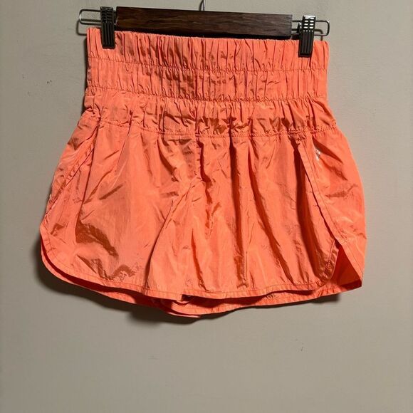 Free People FP Movement The Way Home Shorts Orange/Burning Up Size Small - Picture 5 of 9